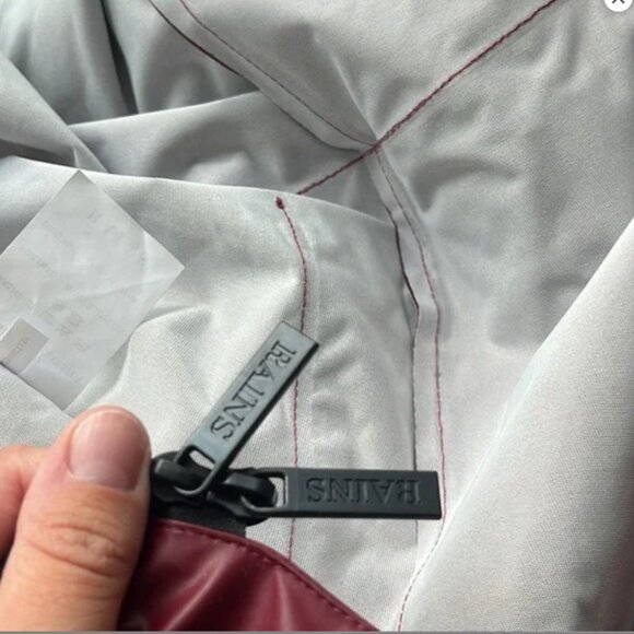 RAINS Waterproof Long Jacket - Hooded Raincoat, S/ M - Picture 6 of 9